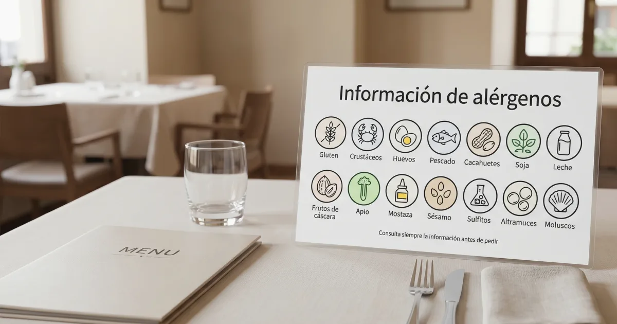 Alérgenos en la carta: qué obliga la ley a tu restaurante